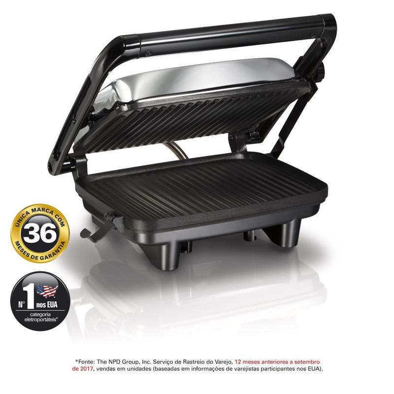 Sanduicheira hamilton beach panini gourmet preto 127v 25460-bz127